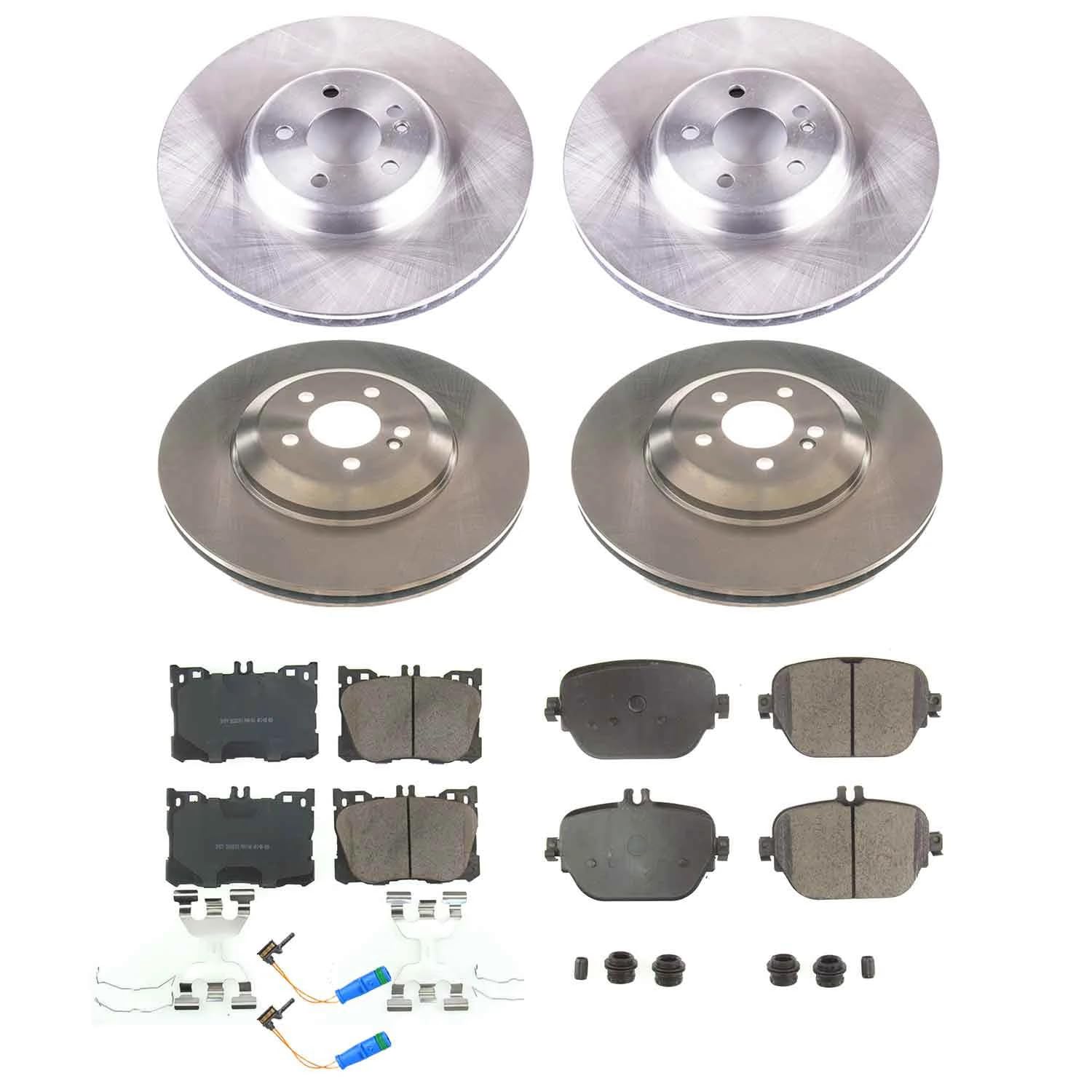 Power Stop KOE8106 Front and Rear Brake Kit-OE Brake Rotors & Ceramic Brake Pads For Mercedes-Benz CLS450, E, Mercedes-Benz E43 AMG, Mercedes-Benz E450 [Model Specific]
