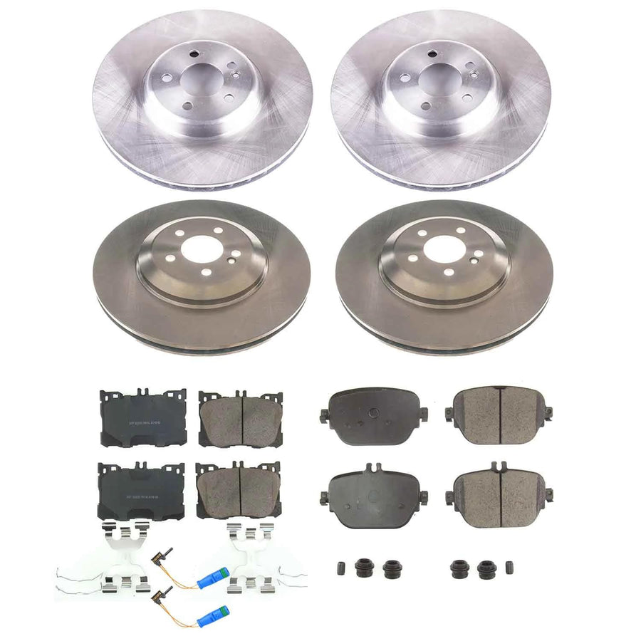 Power Stop KOE8106 Front and Rear Brake Kit-OE Brake Rotors & Ceramic Brake Pads For Mercedes-Benz CLS450, E, Mercedes-Benz E43 AMG, Mercedes-Benz E450 [Model Specific]