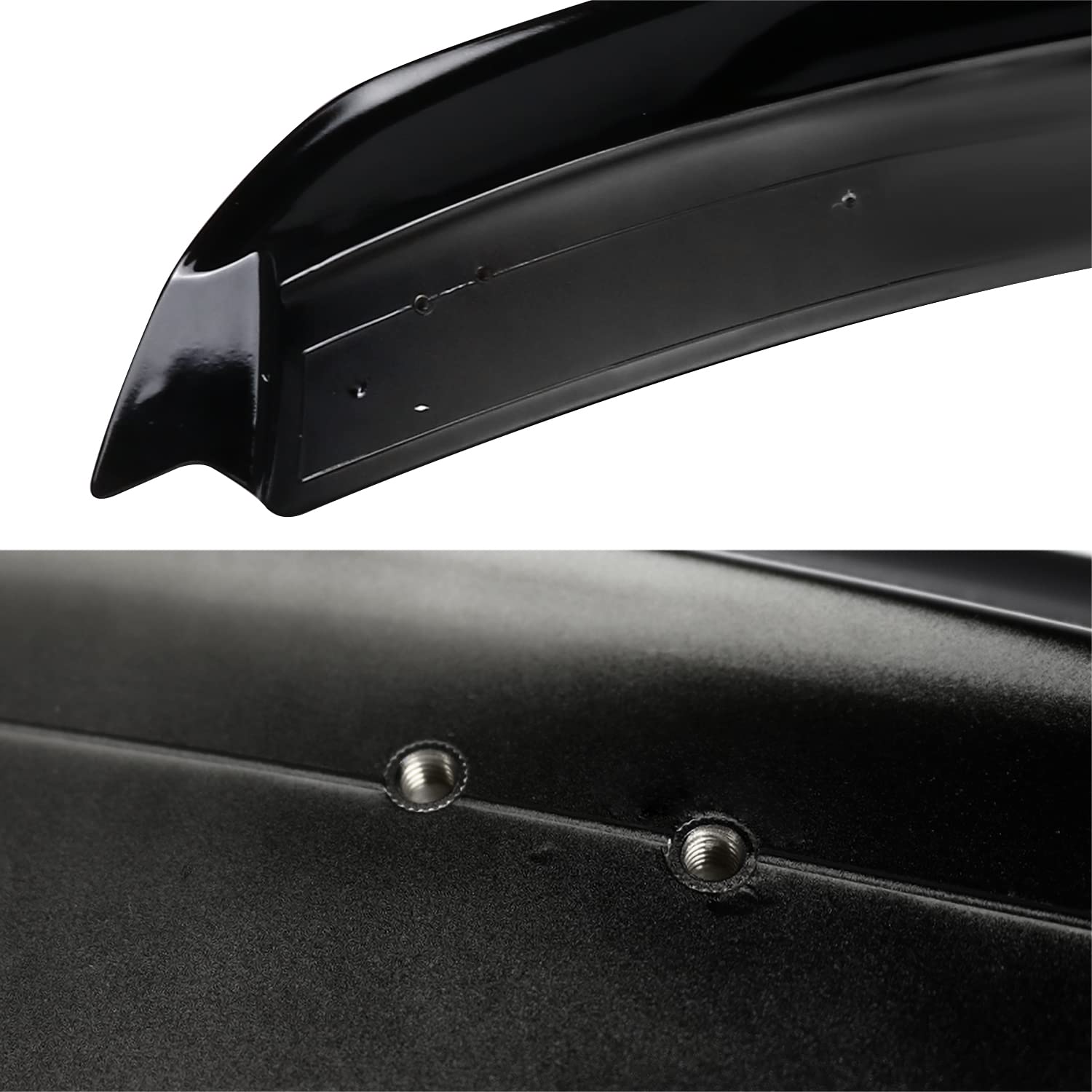 Track Pack Style Glossy Black Spec-D Tuning ABS Rear Trunk Spoiler Compatible with 2015-2022 Ford Mustang GT Models