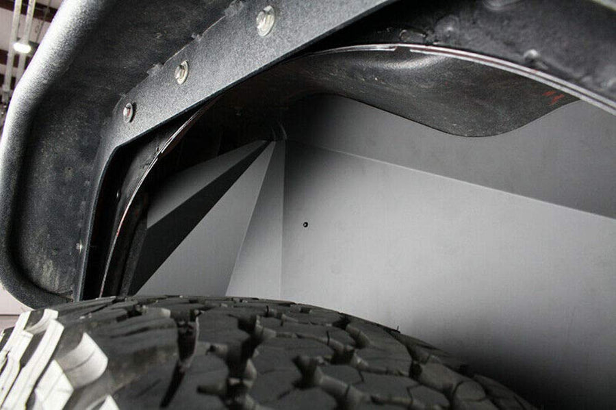 Jeep Rear Inner Fenders FISHBONE Offroad 07-18 Wrangler JK Aluminum Black Powercoat FB33007R