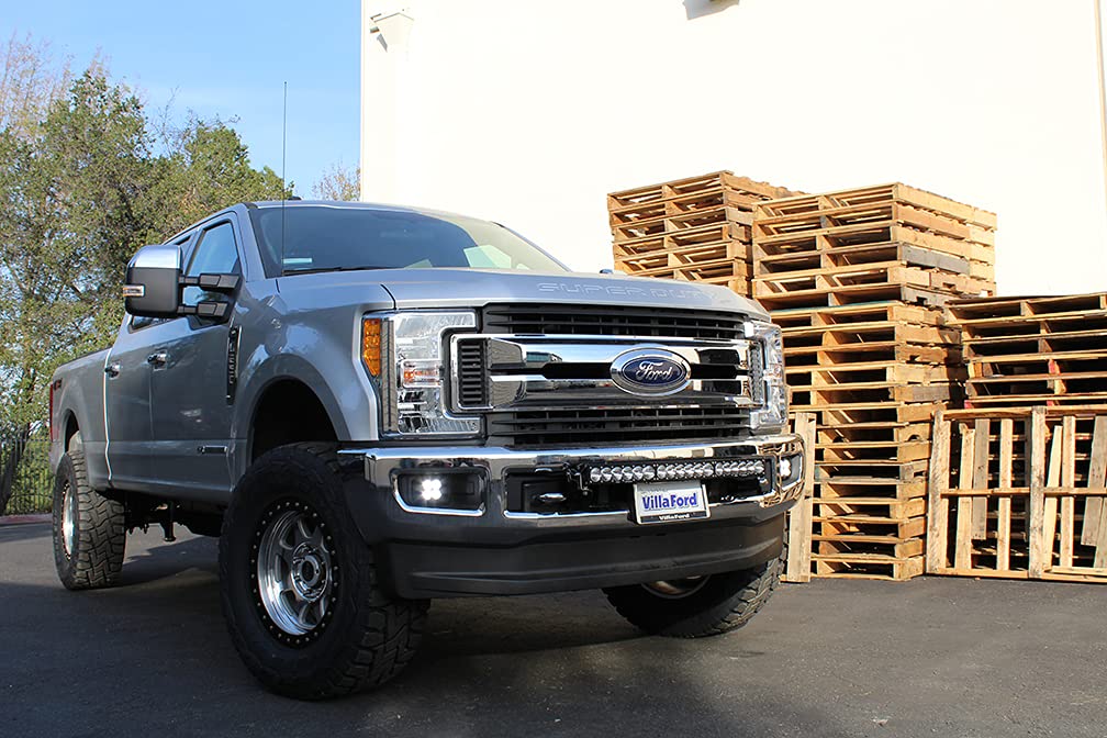 Baja Designs Fog Pocket SAE LED Light Kit fits Ford F-150 2015-21; F-250/350 Super Duty 2017-21 (Wide Cornering; Amber)