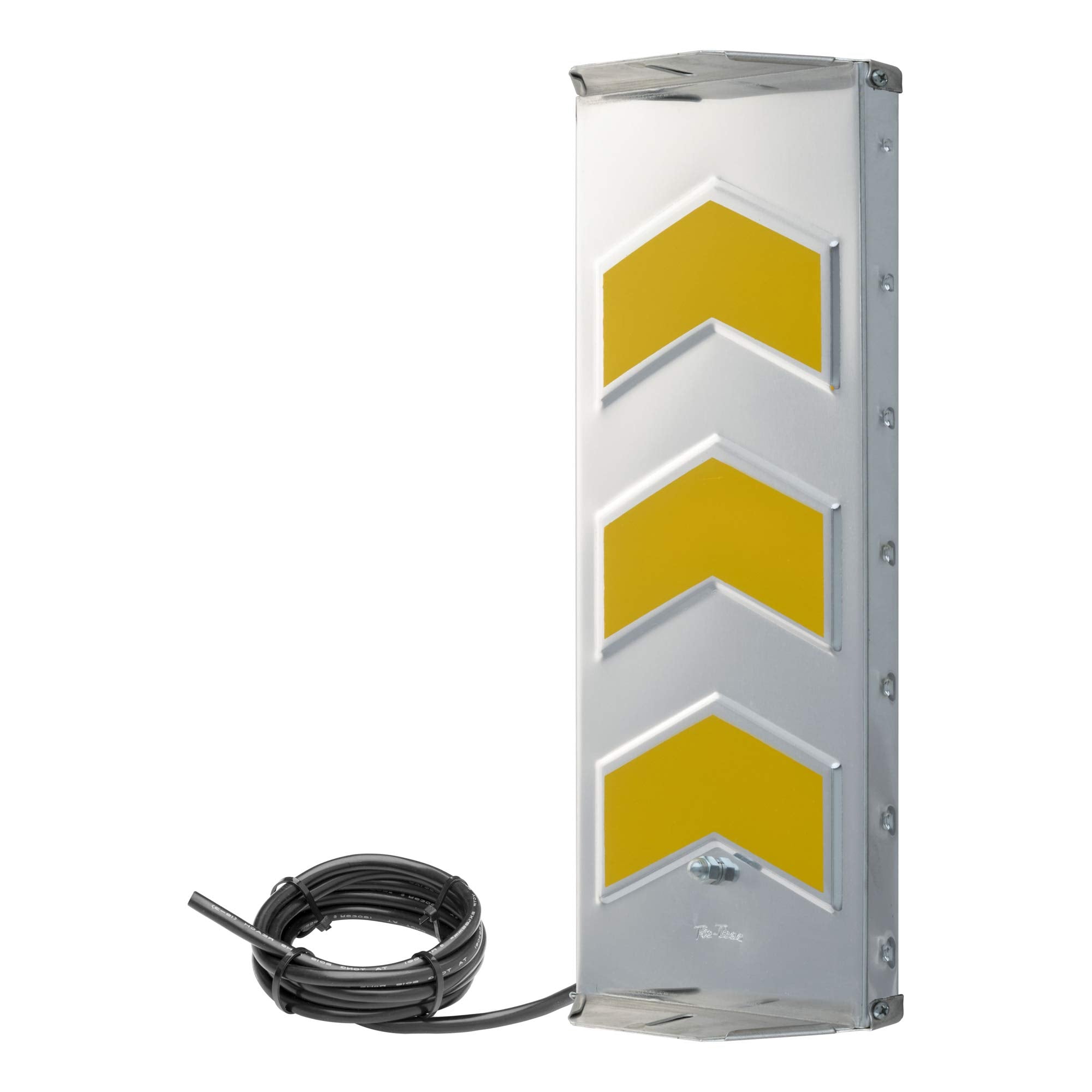 600960 Retrac 6 x 16-Inch Aluminum Yellow Chevron Heated Semi Truck West Coast Mirror Head, Universal Driver or Passenger Side