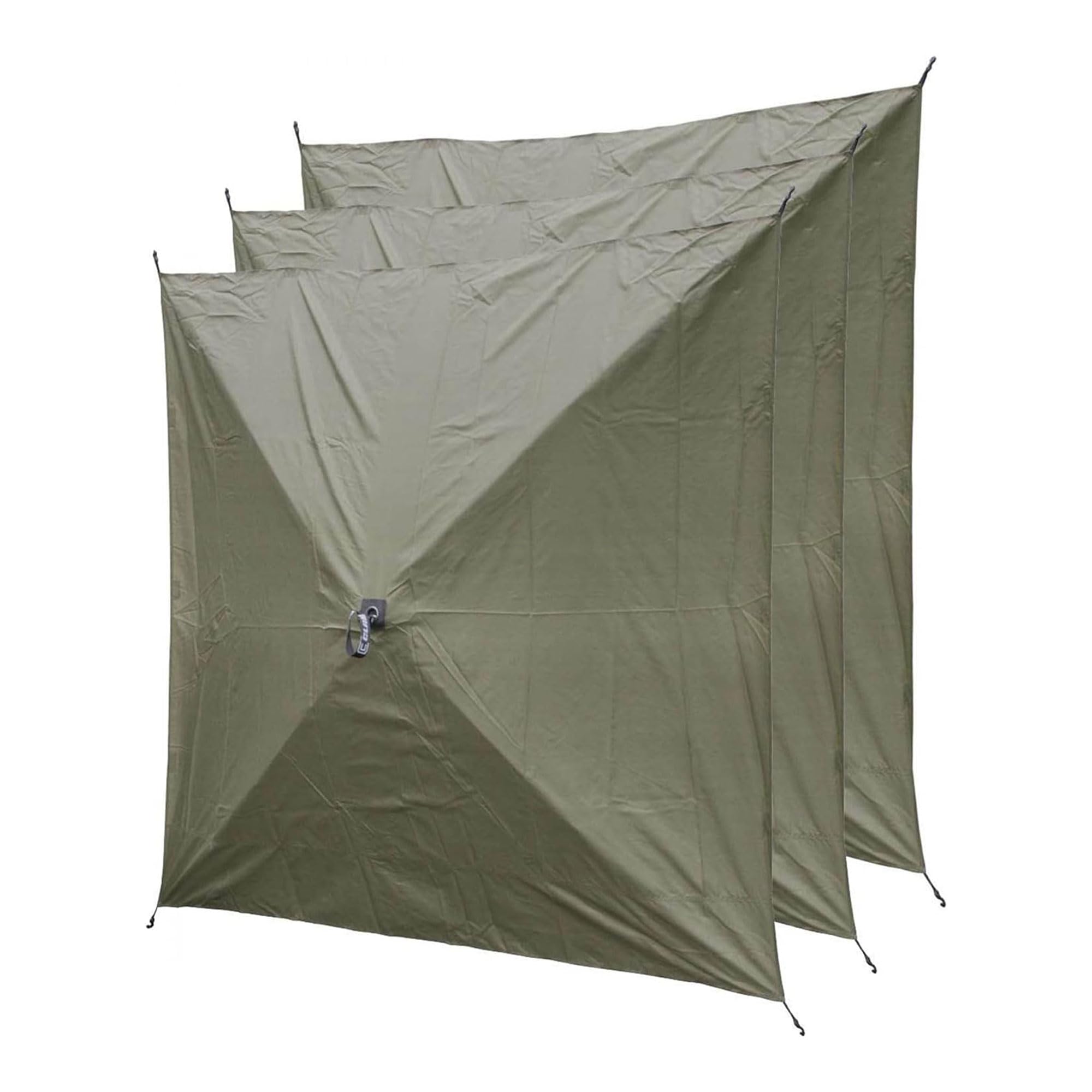 CLAM Wind and Sun Panel Quick-Set Attachment for Escape Sport Screen Shelter Canopy Tent with Carrying Bag, Accessory Only, Green (3 Pack)