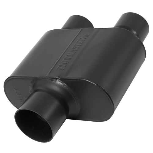 Flowmaster Super 10 Muffler Series – 3.00" Center In / 2.50" Dual Out – Race-Inspired Sound – 409 Stainless Steel – Ideal for Muscle Cars, LS Swaps, Drag Cars & Off-Road Builds (8430152)