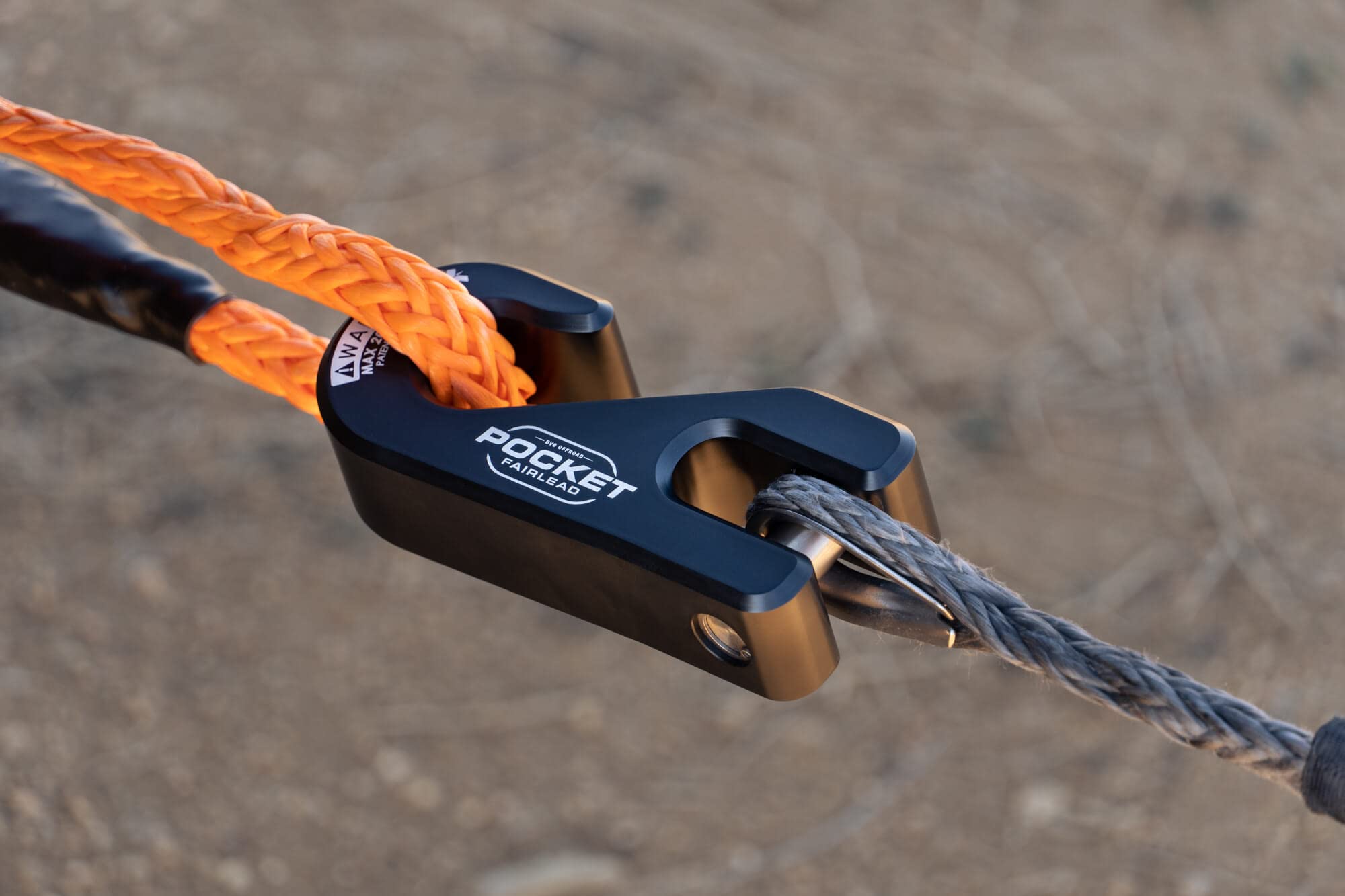 Pocket Fairlead DV8 Offroad for Aftermarket Winch | for Synthetic Rope Only | 20,000 lb Working Load Limit | Fits Most Aftermarket Winches | Includes Hook & Stainless Steel Pin