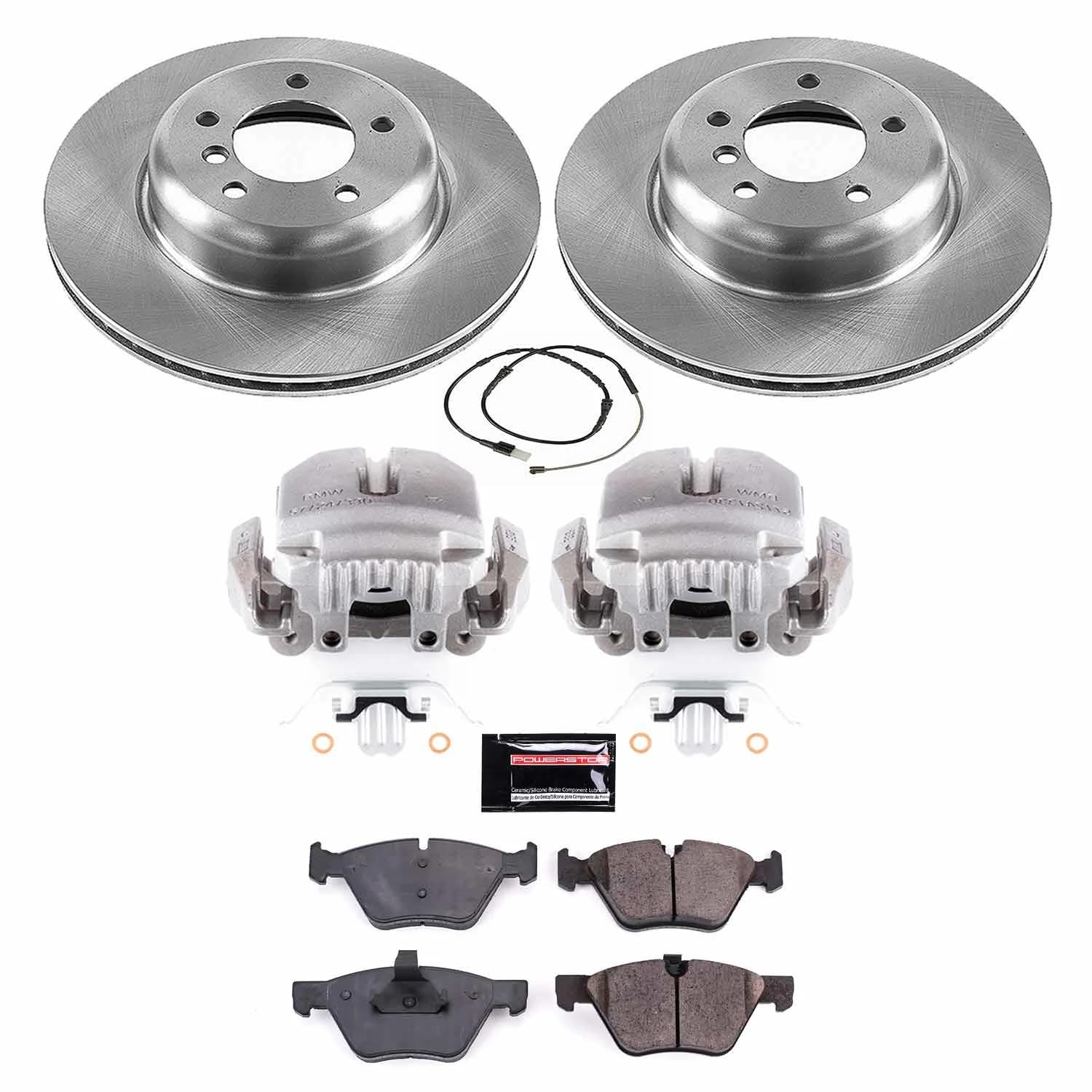 Power Stop KCOE5691 Front Brake Caliper Kit- Brake Pads, Brake Rotors & Calipers For BMW Z4 2010-2016 [Model Specific]