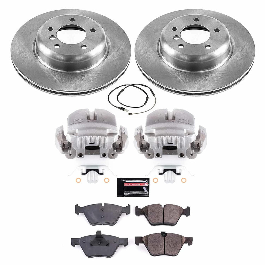 Power Stop KCOE5691 Front Brake Caliper Kit- Brake Pads, Brake Rotors & Calipers For BMW Z4 2010-2016 [Model Specific]