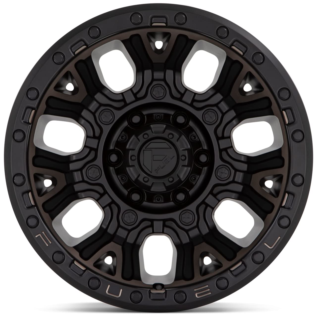 D824 Traction Fuel 17x9 6x5.5" -12mm Black/Tint Wheel Rim 17" Inch D82417908445