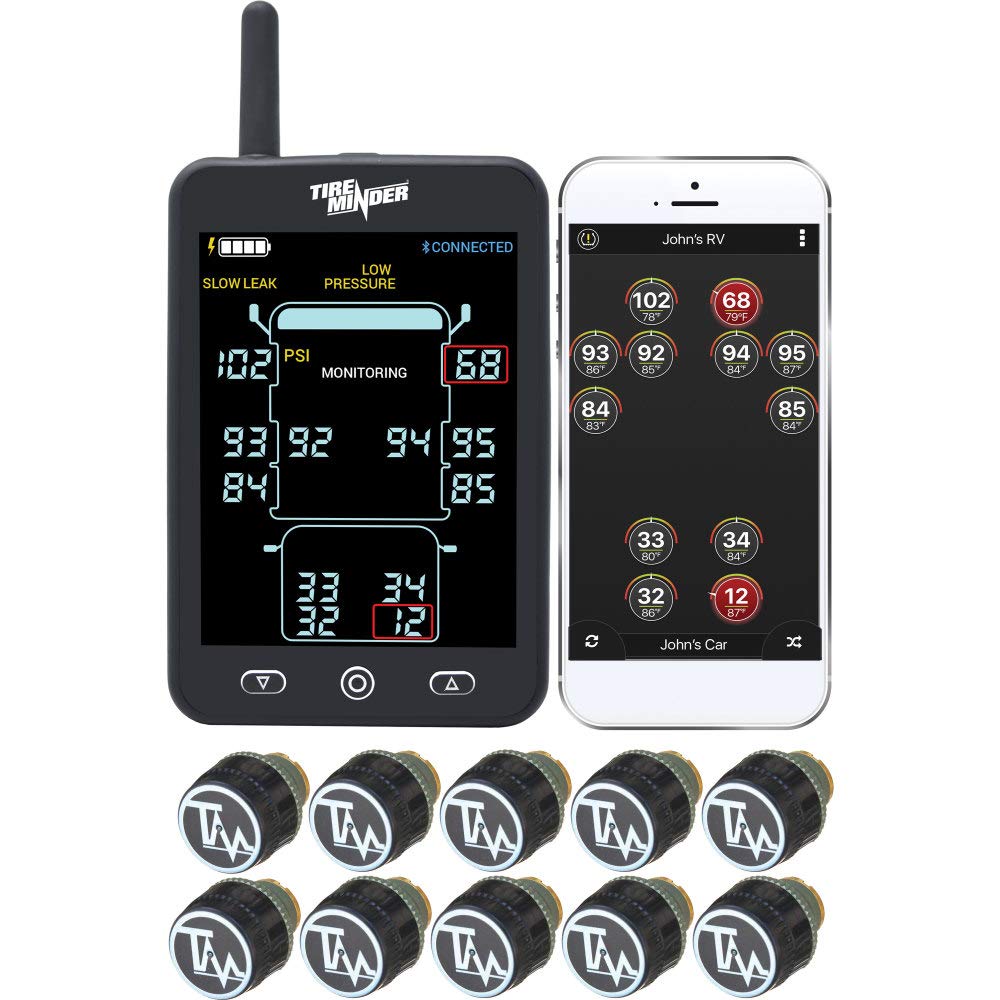 A1AS TireMinder RV TPMS with 10 Transmitters