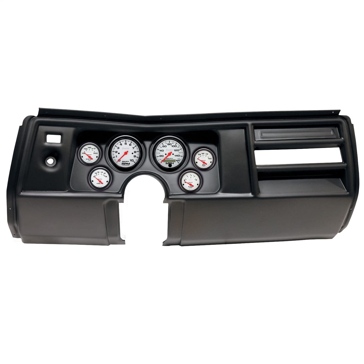 AutoMeter Dash Kit Direct Fit, (3 3/8" X2, 2 1/16" X4), Chevy Chevelle No Vent 69, Phantom (2908-09)