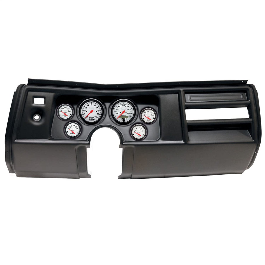 AutoMeter Dash Kit Direct Fit, (3 3/8" X2, 2 1/16" X4), Chevy Chevelle No Vent 69, Phantom (2908-09)