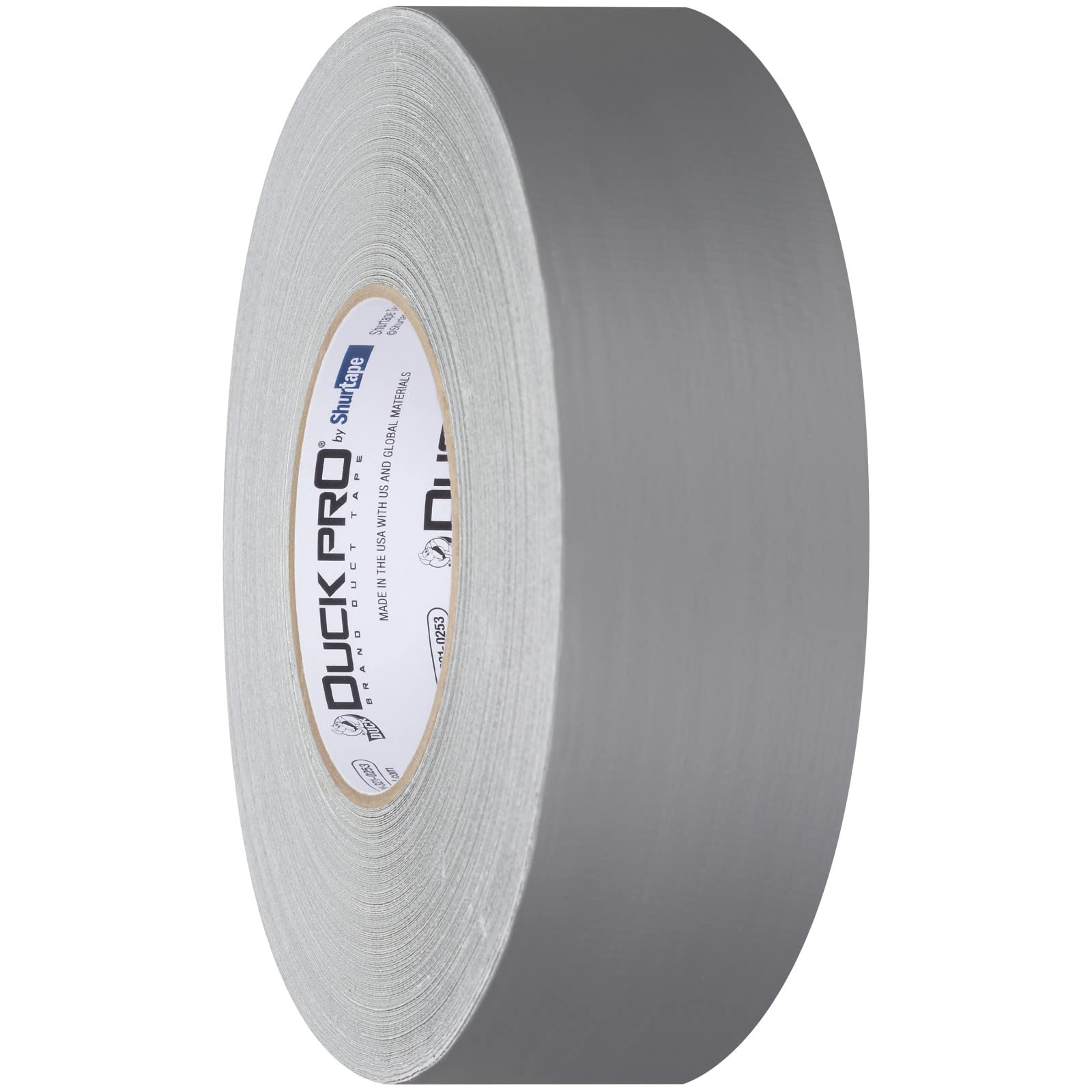 Duck Pro Shurtape Professional Grade, Clean Removal Duct Tape for Indoor/Outdoor, Bundling and Repair, 48mm x 60yd, 12.2 mil, Metallic Silver, 1 Roll (105458)