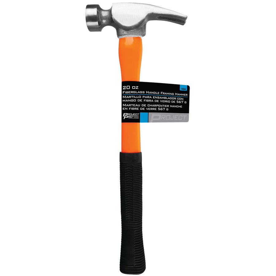Fiberglass Handle Performance Tool 1934 Alloy Steel Head with Rubber Grip - Heavy-Duty Hammer for Demanding Jobs and Professional Use