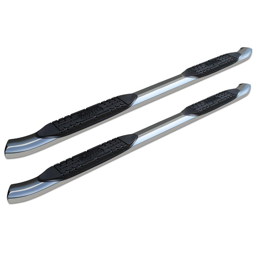 Nerf Bars Raptor Series Side Steps 4in Oval Stainless Steel Curved for 15-23 Ford F-150 17-23 F-250 F-350 Super Duty Crew Cab