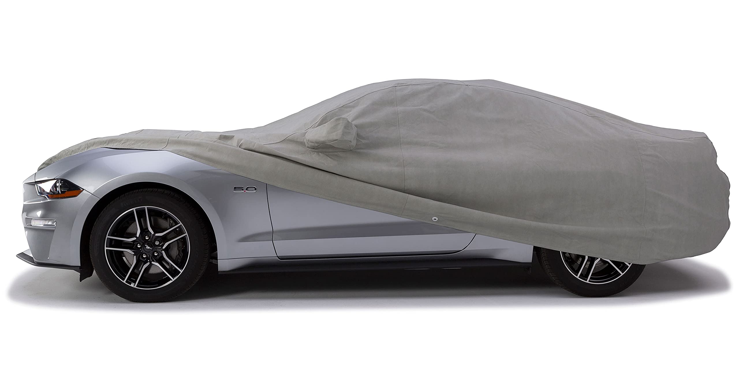 Covercraft Custom 3-Layer Car Cover Moderate Climate | C17794MC | Compatible with: 2015-2019 Ford Mustang Coupe (Excludes Shelby GT350/GT500 Models) | Gray