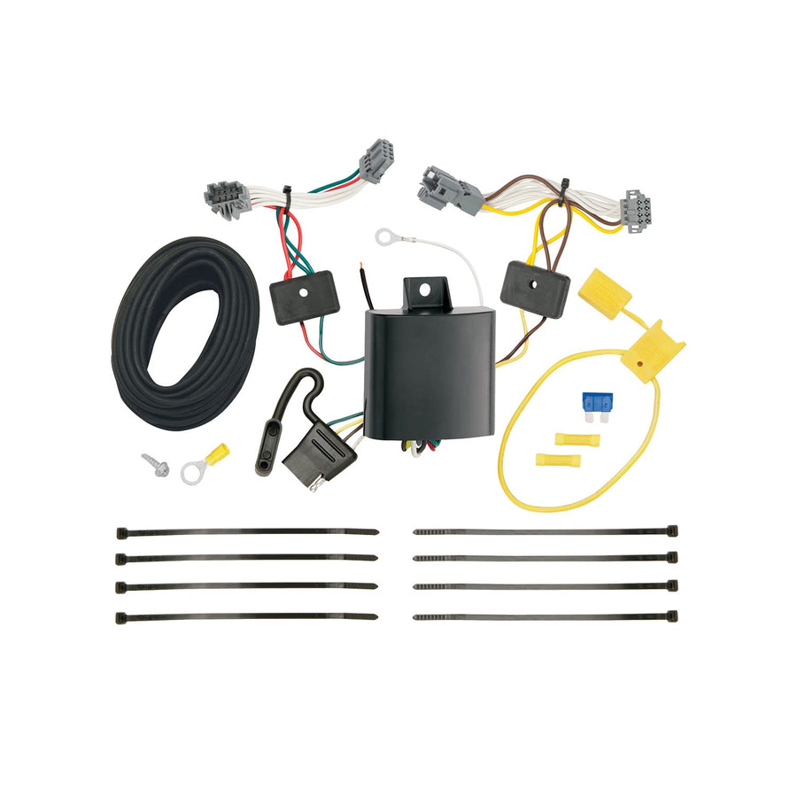 Tekonsha 4-Way Flat T-One® Connector Harness, Compatible with Select Chevrolet Trax, Black
