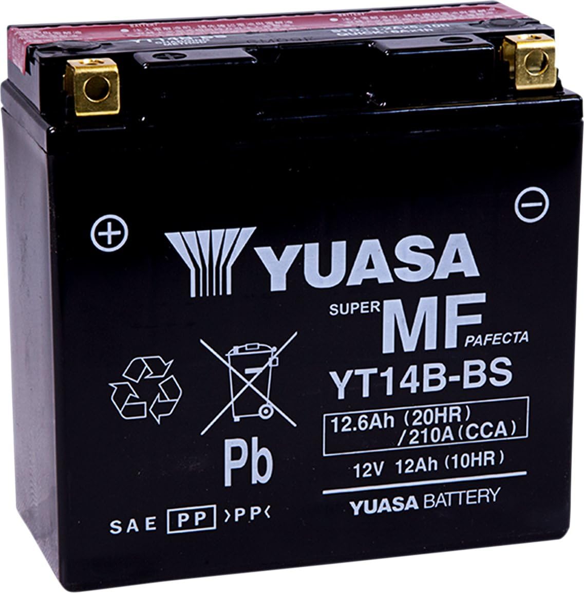 YT14B-BS Yuasa YUAM624B4 Maintenance Free AGM Battery with Acid pack