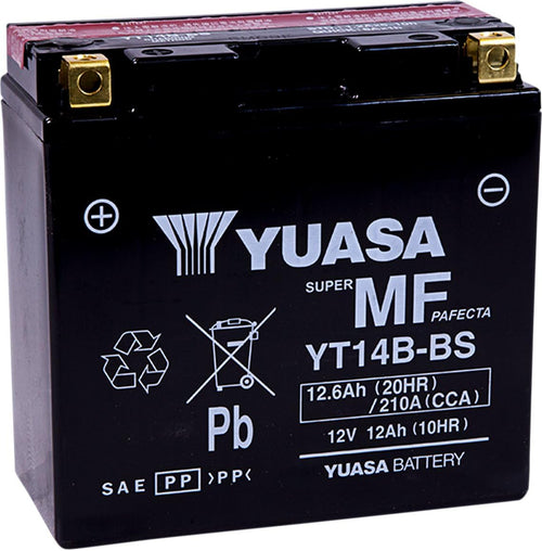 YT14B-BS Yuasa YUAM624B4 Maintenance Free AGM Battery with Acid pack