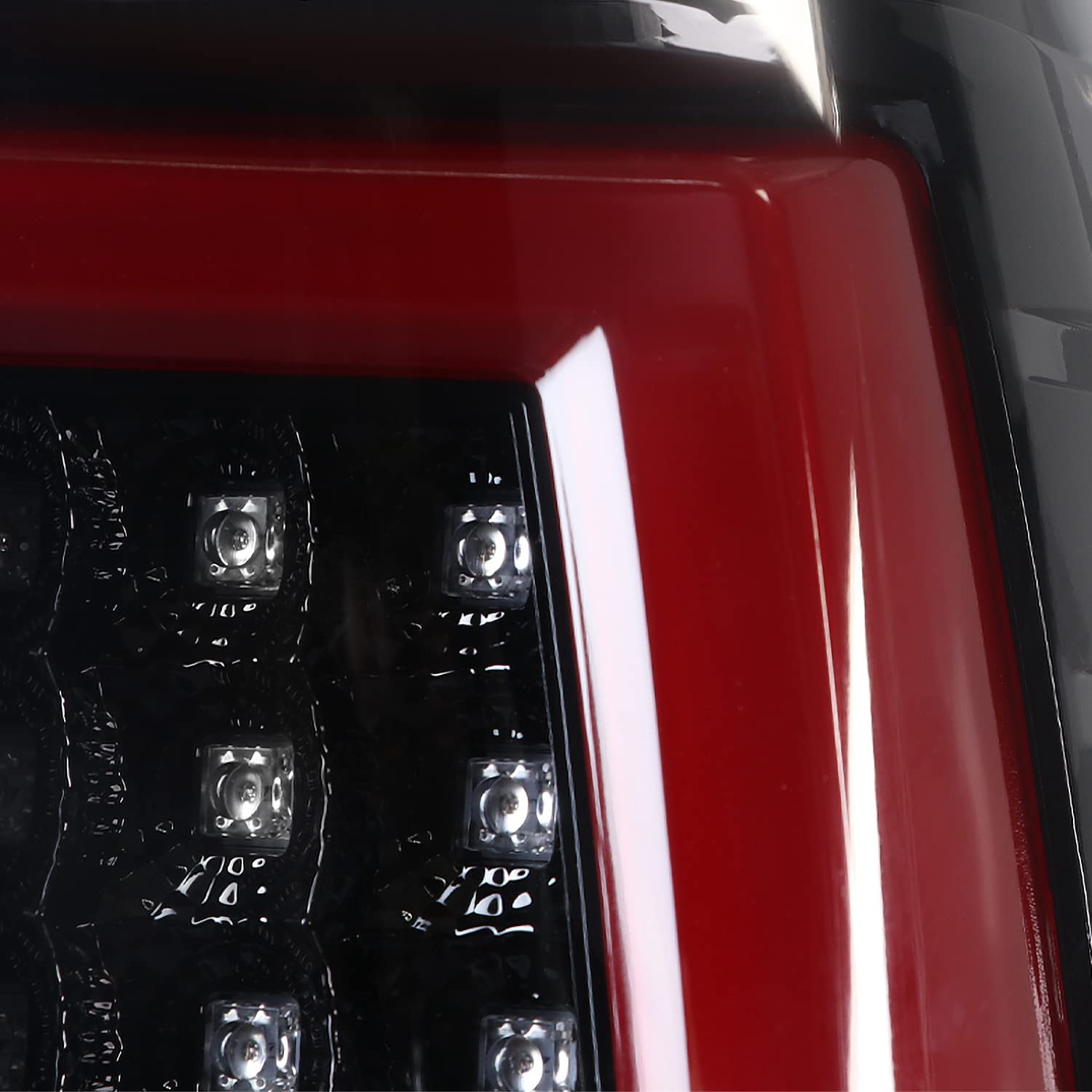 Jet Black LED Bar Tail Lights SPEC-D TUNING Compatible with 1999-2002 Chevy Silverado GMC Sierra 1500/2500/3500 Models, Left + Right Pair Assembly