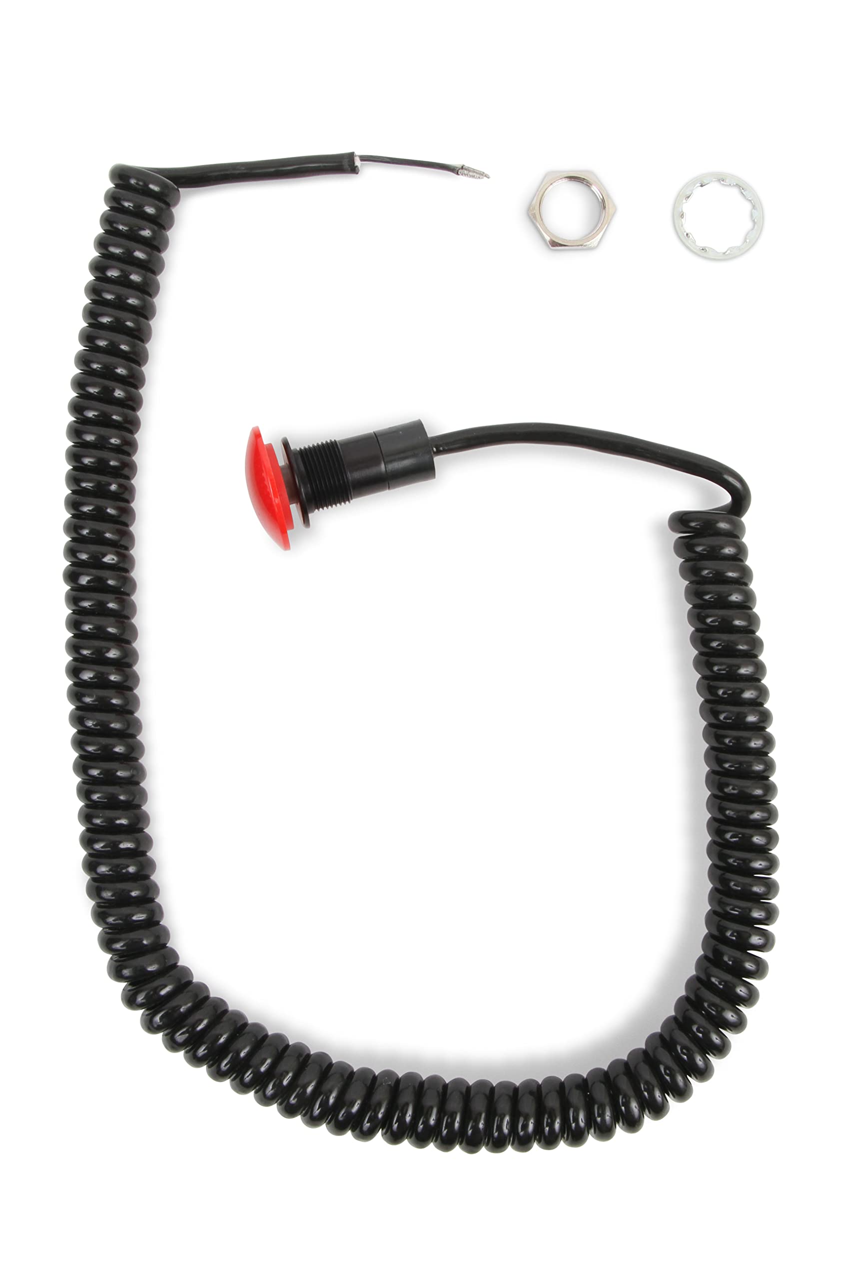 Large B&M 46013 Actuator Button with Spiral Cord , Red