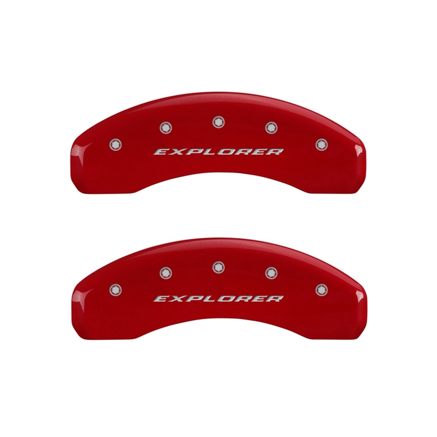 MGP 10041SXPLRD Caliper Covers Red Brake Covers Engraved with Silver Explorer (2012-Up) (Set of 4)