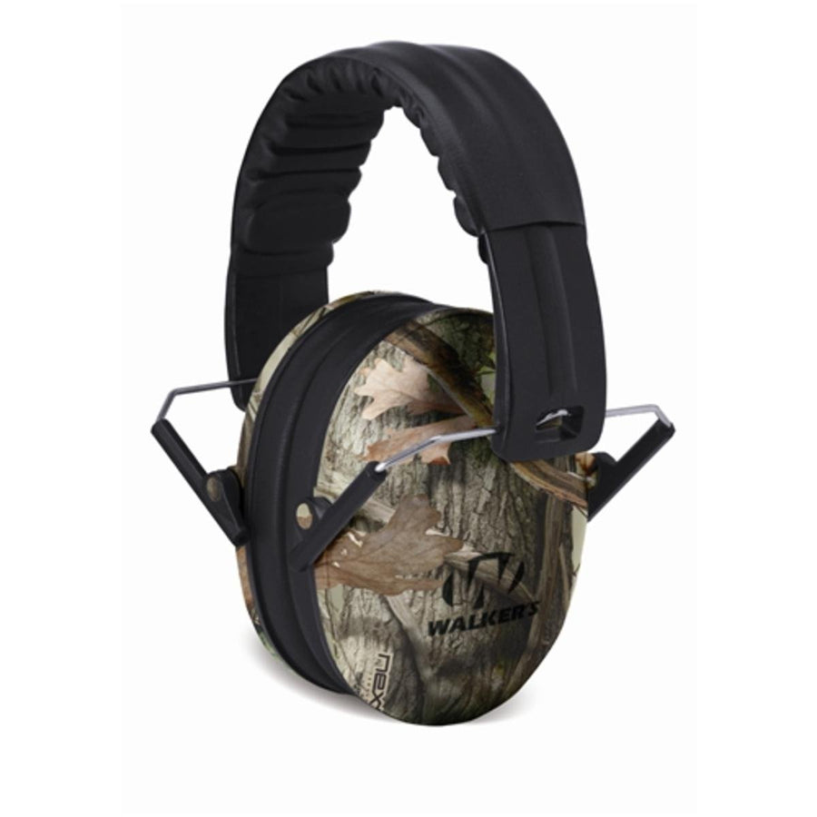 WALKER’S Low Profile Youth Children’s Lightweight Padded Adjustable Folding Noise-Reducing Hearing Protection Earmuffs, Camo