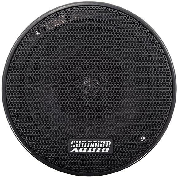 E-6.5CX Sundown Audio 6.5" 3-Way Coaxial Car Speakers - Full Range System with Titanium Tweeters - 60W RMS, 4-Ohm - Premium Sound Upgrade, Easy 2.5" Mount, Grilles for Clear Audio (Pair)