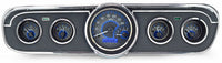Dakota Digital VHX-65F-MUS-C-B Analog Dash Gauge System Compatible with 1965-66 Mustang Carbon Fiber Style Blue Backlighting