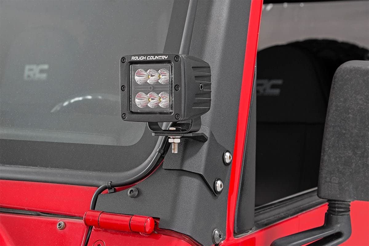 Lower A-Pillar Light Mounts Rough Country for 1997-2006 Jeep Wrangler TJ - 70046