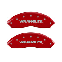 Brake Caliper Covers MGP - 2007-2018 Jeep Wrangler 2008-2012 Jeep Liberty - Front and Rear Set - Red