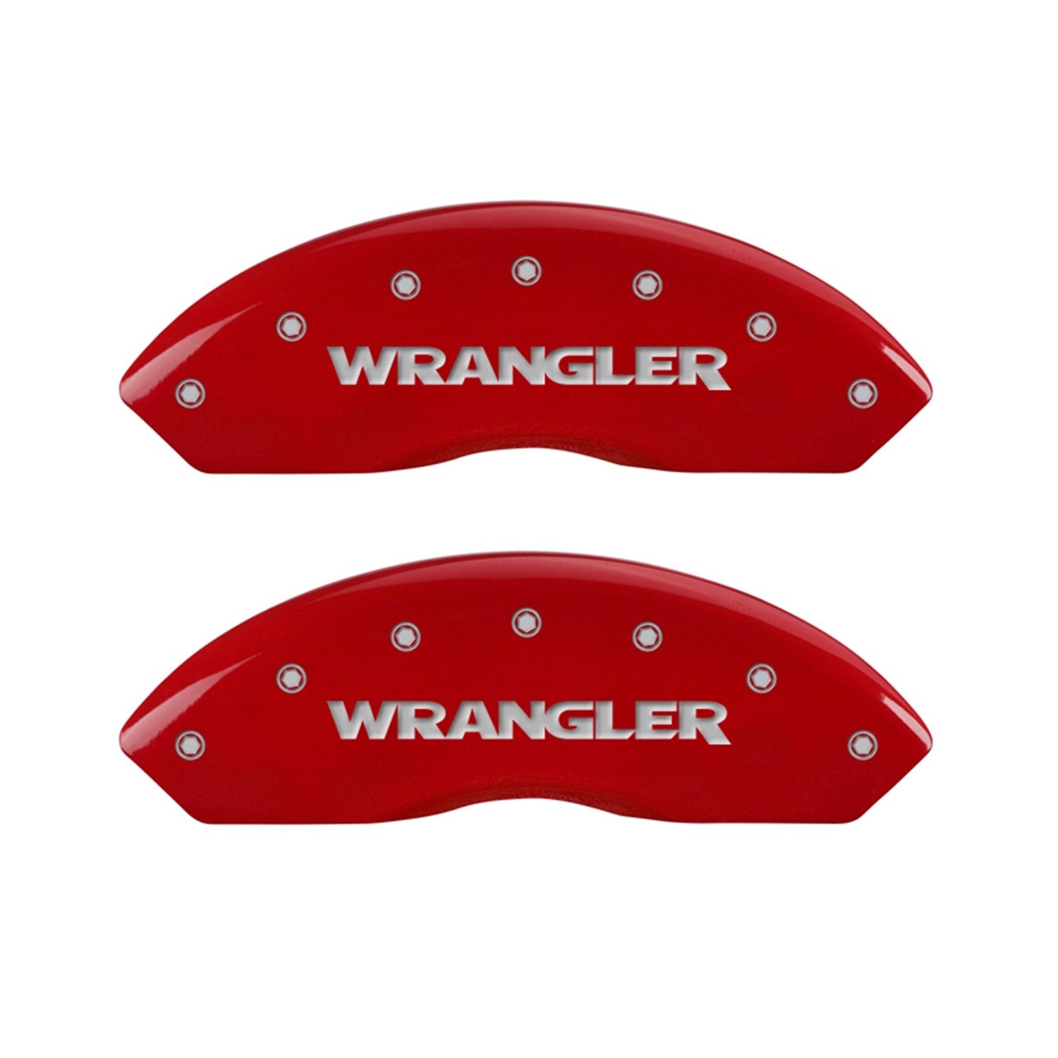 Brake Caliper Covers MGP - 2007-2018 Jeep Wrangler 2008-2012 Jeep Liberty - Front and Rear Set - Red