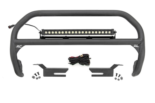 Rough Country Nudge Bar for Ford Bronco with 20" LED Light Bar White DRL (2021-2025) - Easy Install, Rugged Protection