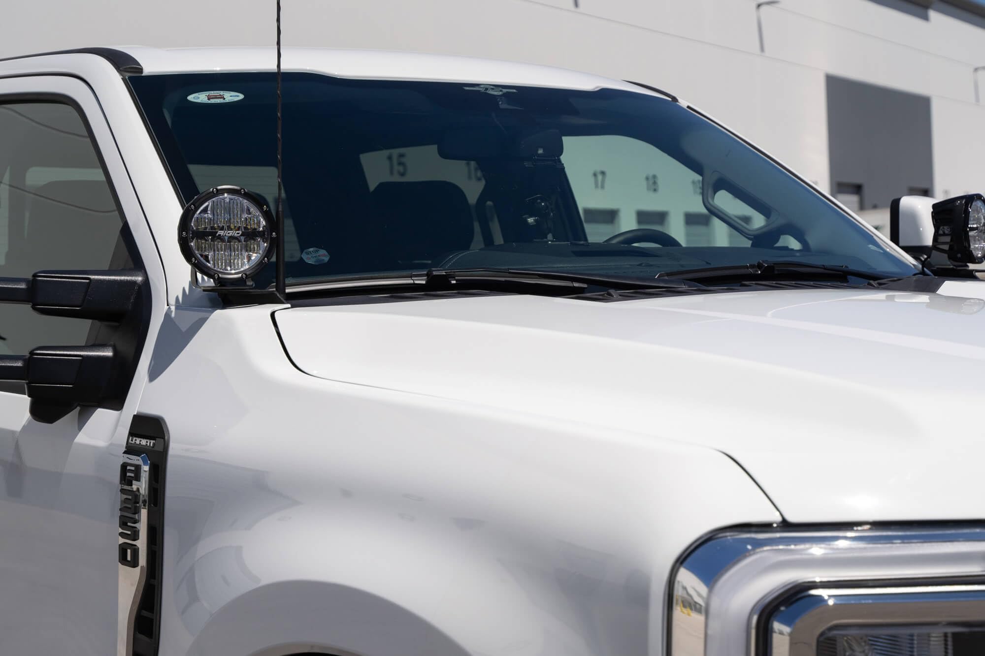 Ditch Light Brackets Addictive Desert Designs for The 2023-2024 Ford F-250 & F-350 | Mounts up to 6” LED Light Pods | Driver/Passenger Side Pair | Installs to Hood Hinge | Made in The USA