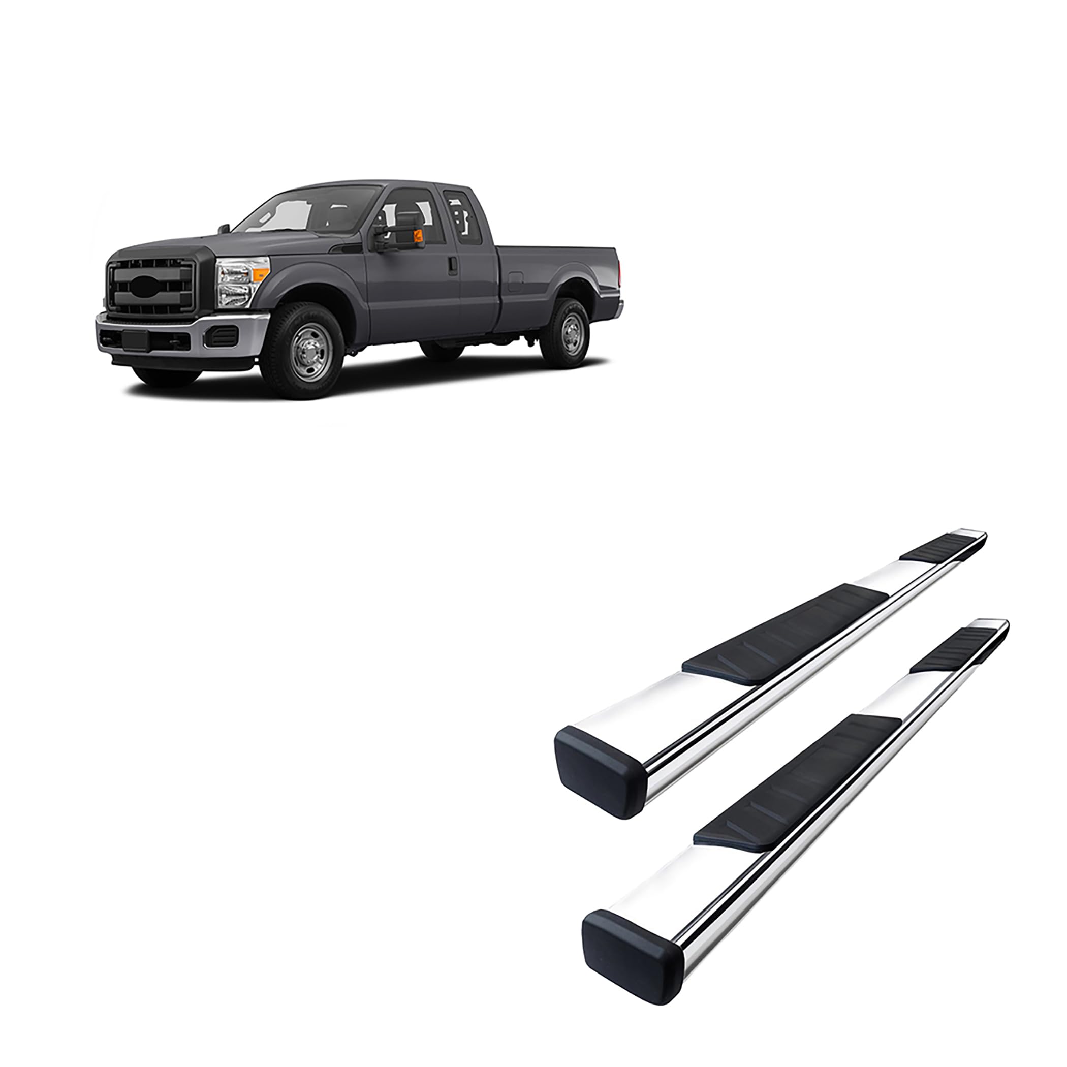 Summit Black Horse SU-FO0376SS Stainless Running Board, 1 Pack
