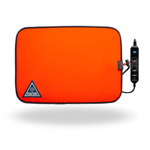 Backside Ignik 12-Volt Powered Heated Seat Pad, Regular, Orange/Blue