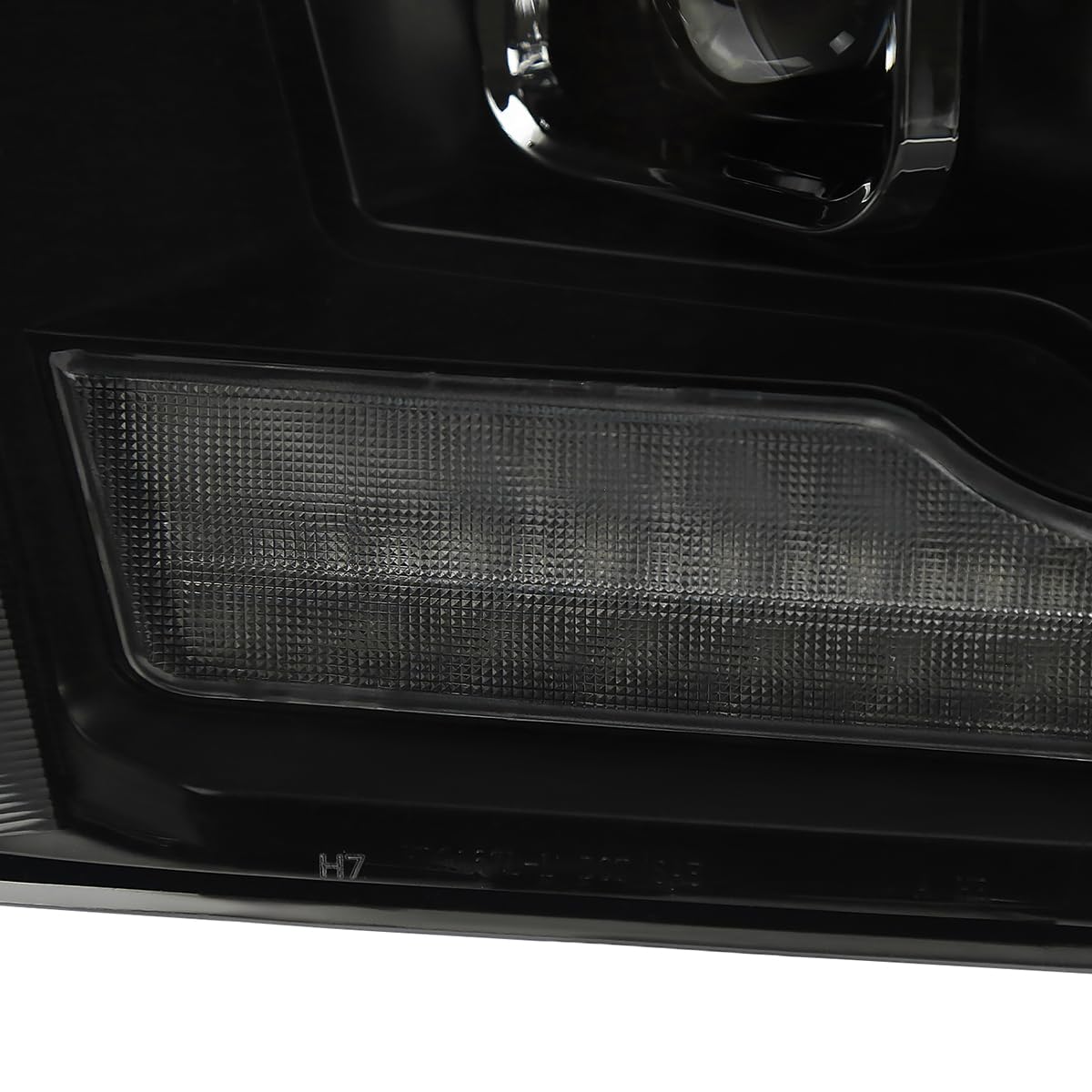 Black Smoke SPEC-D TUNING Projector Headlights w/Sequential Switchback LED Signal and Startup Animation Compatible with 2009-2018 Dodge Ram, 2019 Ram Classic, Left + Right Pair Headlamps Assembly