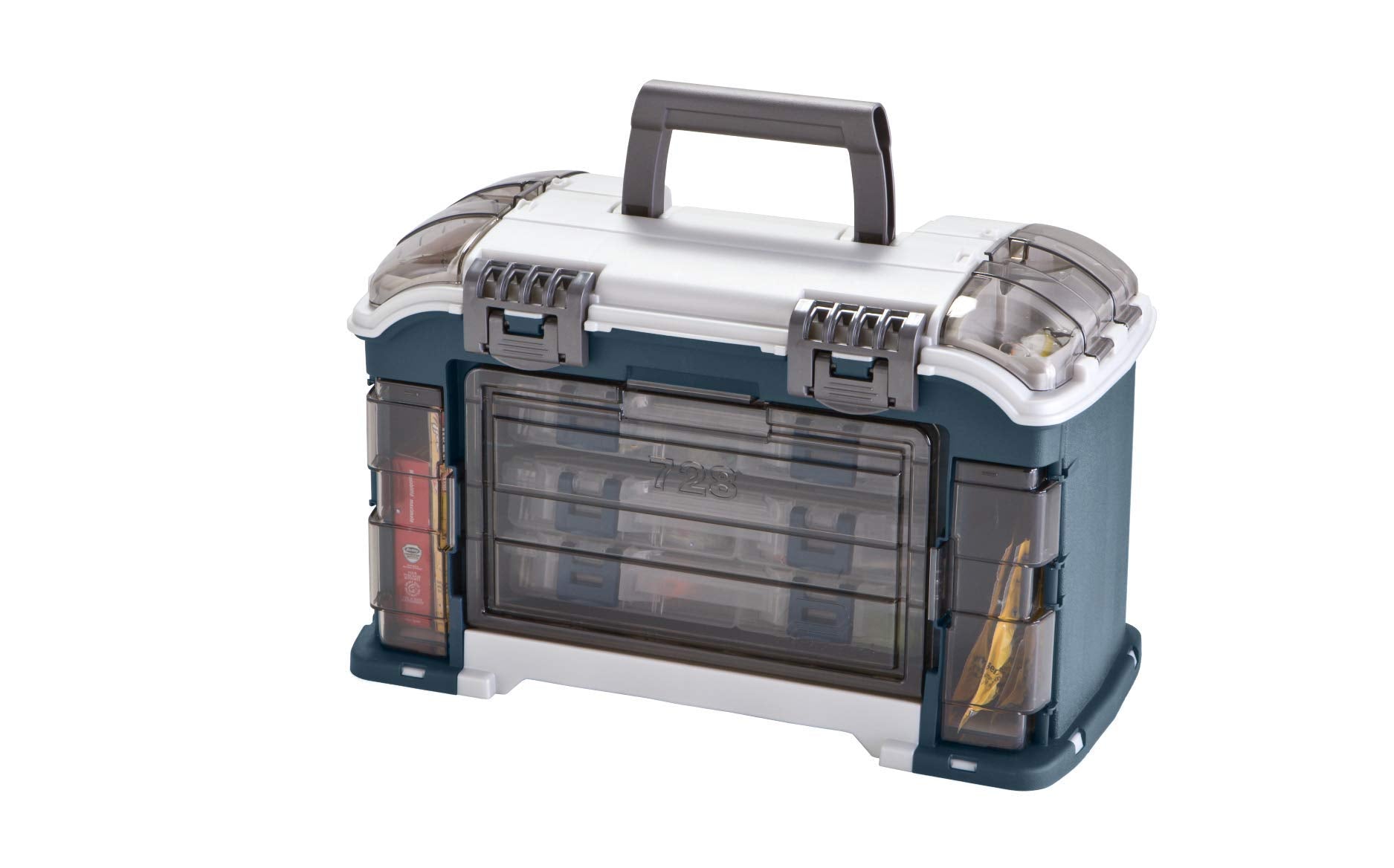 Plano Tackle Angled System with Three 3560 Stowaway Boxes, Fishing Tackle Storage, Premium Tackle Storage
