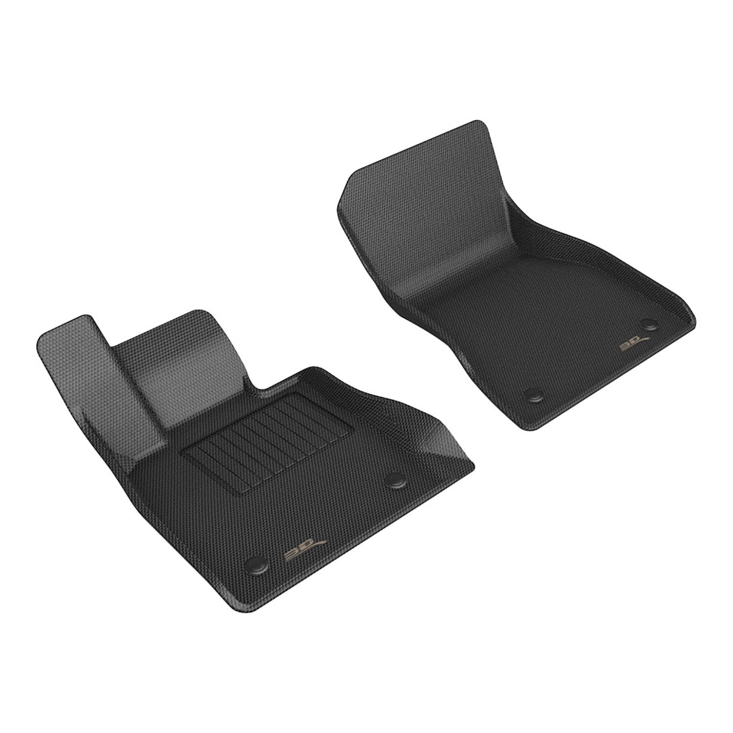 3D MAXpider Kagu Custom Fit Floor Mat (Black) Compatible with BMW 5 Series & i5 (G60) 2024-2026 - Front Row