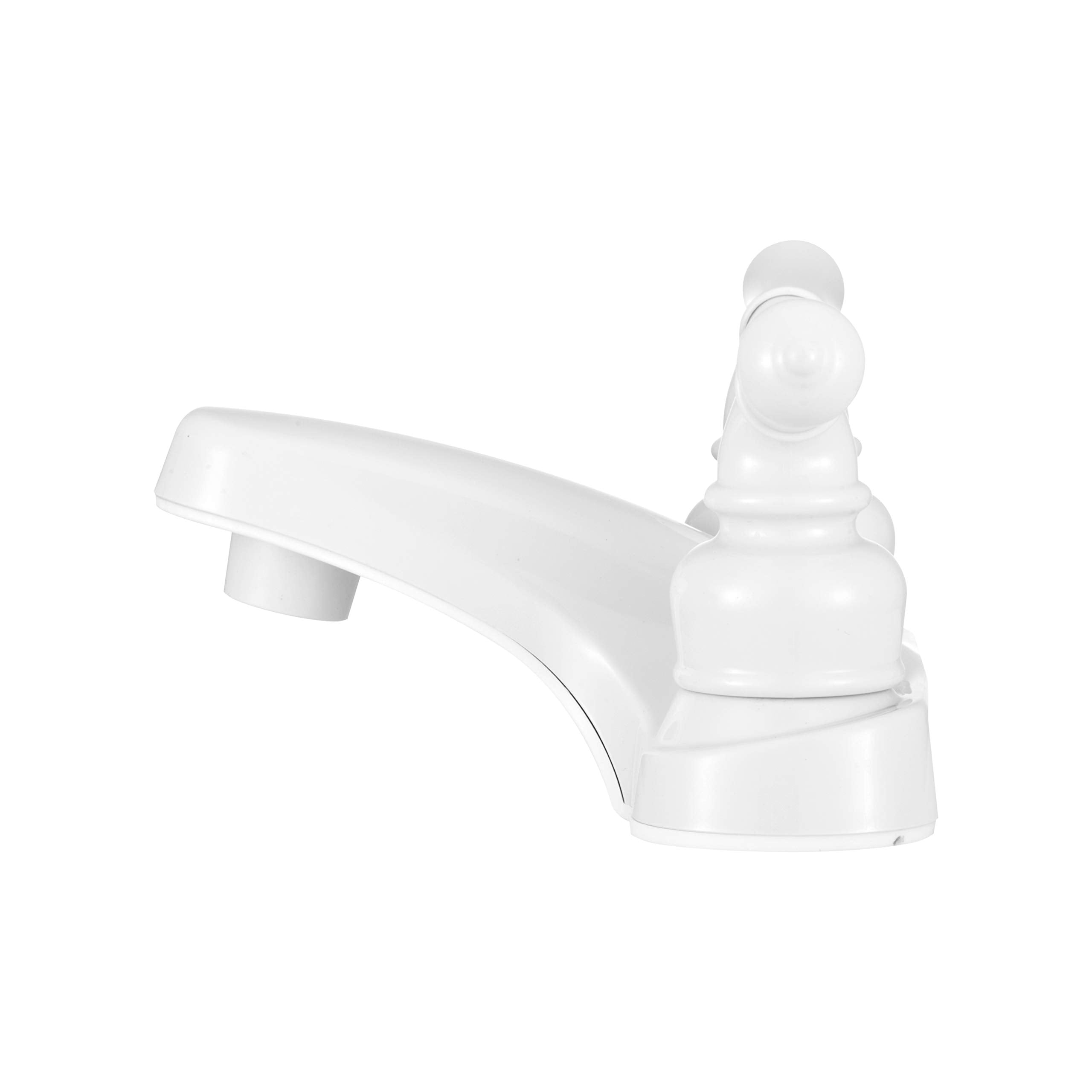 Dura Faucet RV DF-PL700C-WT 2-Hole Bathroom Faucet with Classic 2-Handles (White)