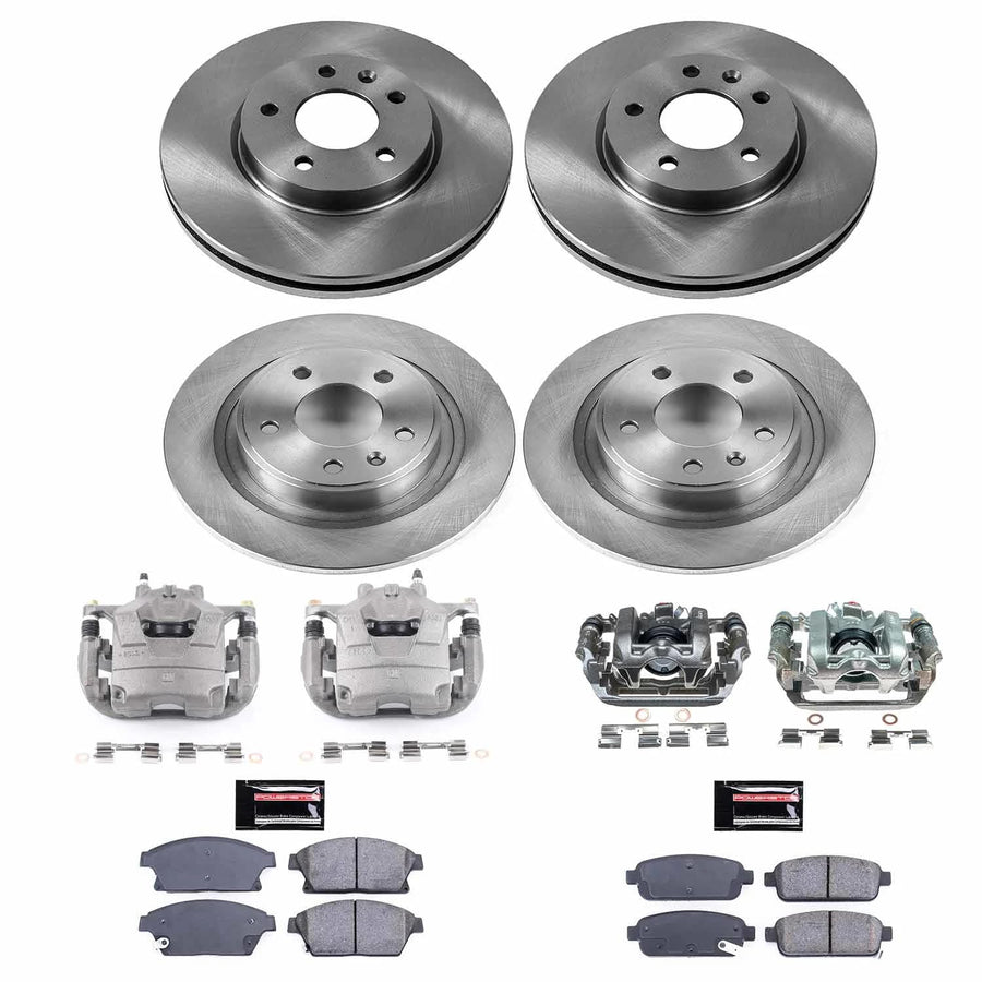 Power Stop KCOE5555A Front and Rear Autospecialty Caliper Kit- Brake Rotors, Brake Pads & Calipers For Chevrolet Cruze 2014-2015, Chevrolet Volt 2011-2015 [Model Specific]