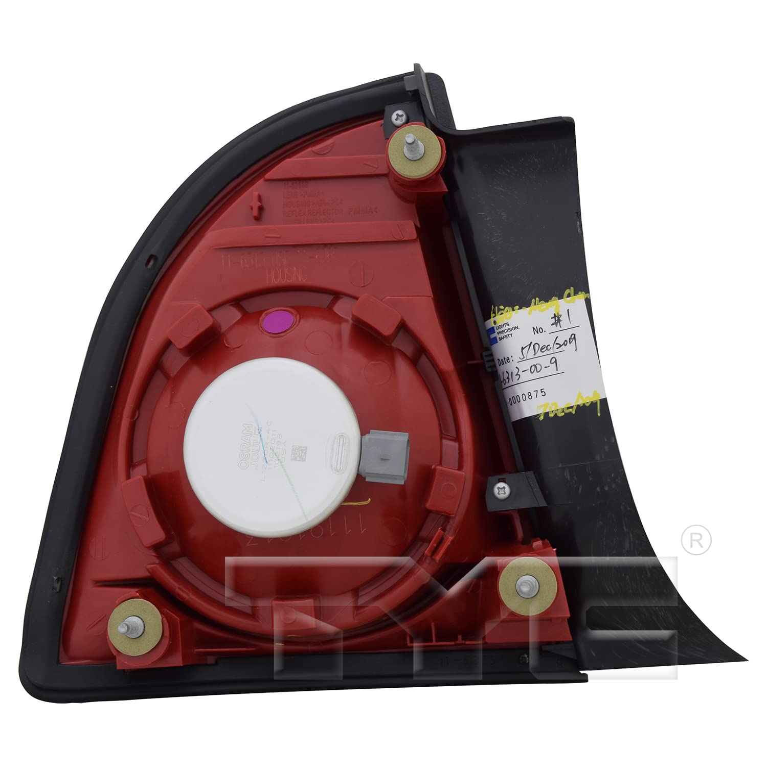 Right TYC Tail Light Assembly Compatible with 2008-2012 Chevrolet Malibu