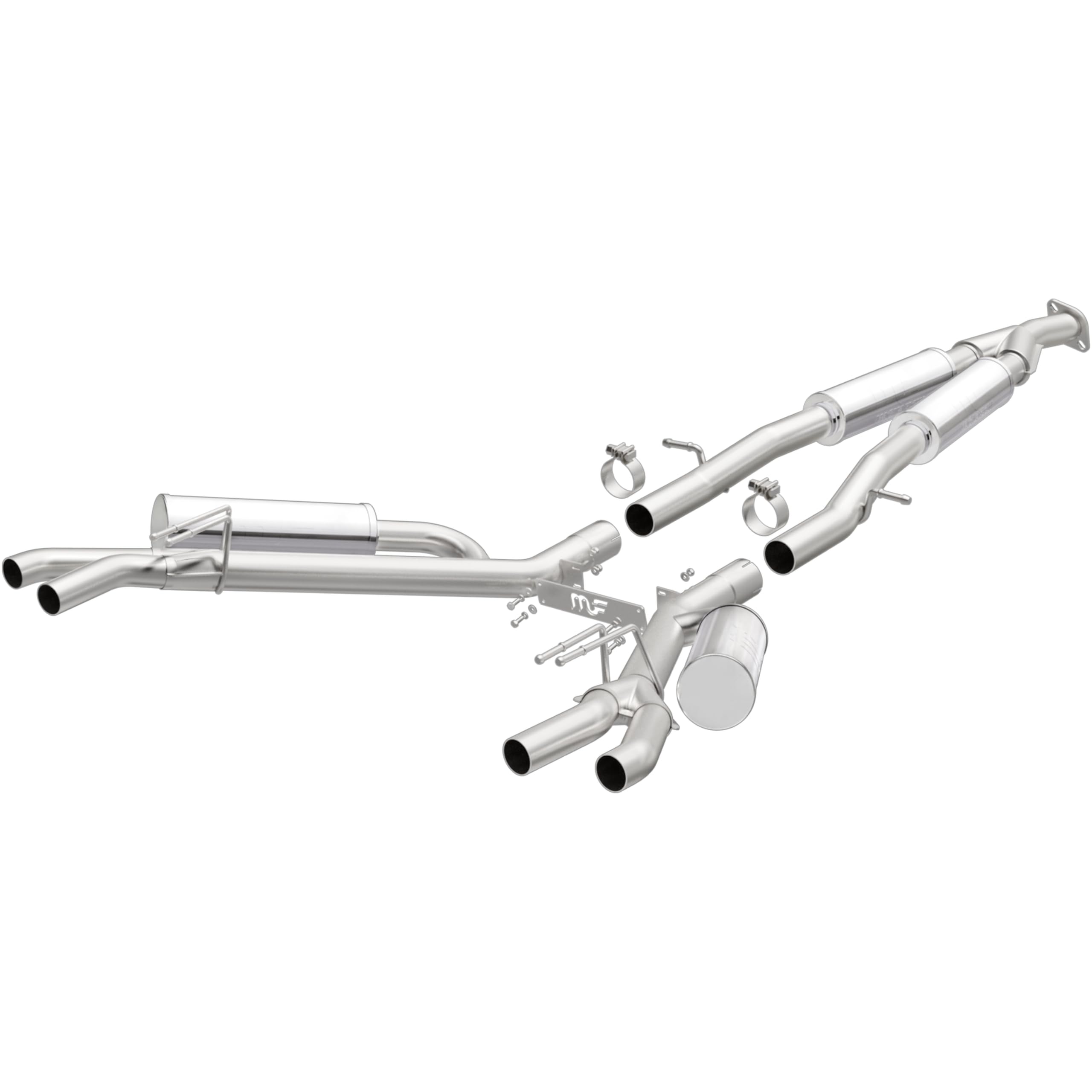 MagnaFlow Exhaust Performance System 19405: Cat-Back, Competition Series, Compatible with 2018-2021 Kia Stinger, Quad Split Rear Exit Style