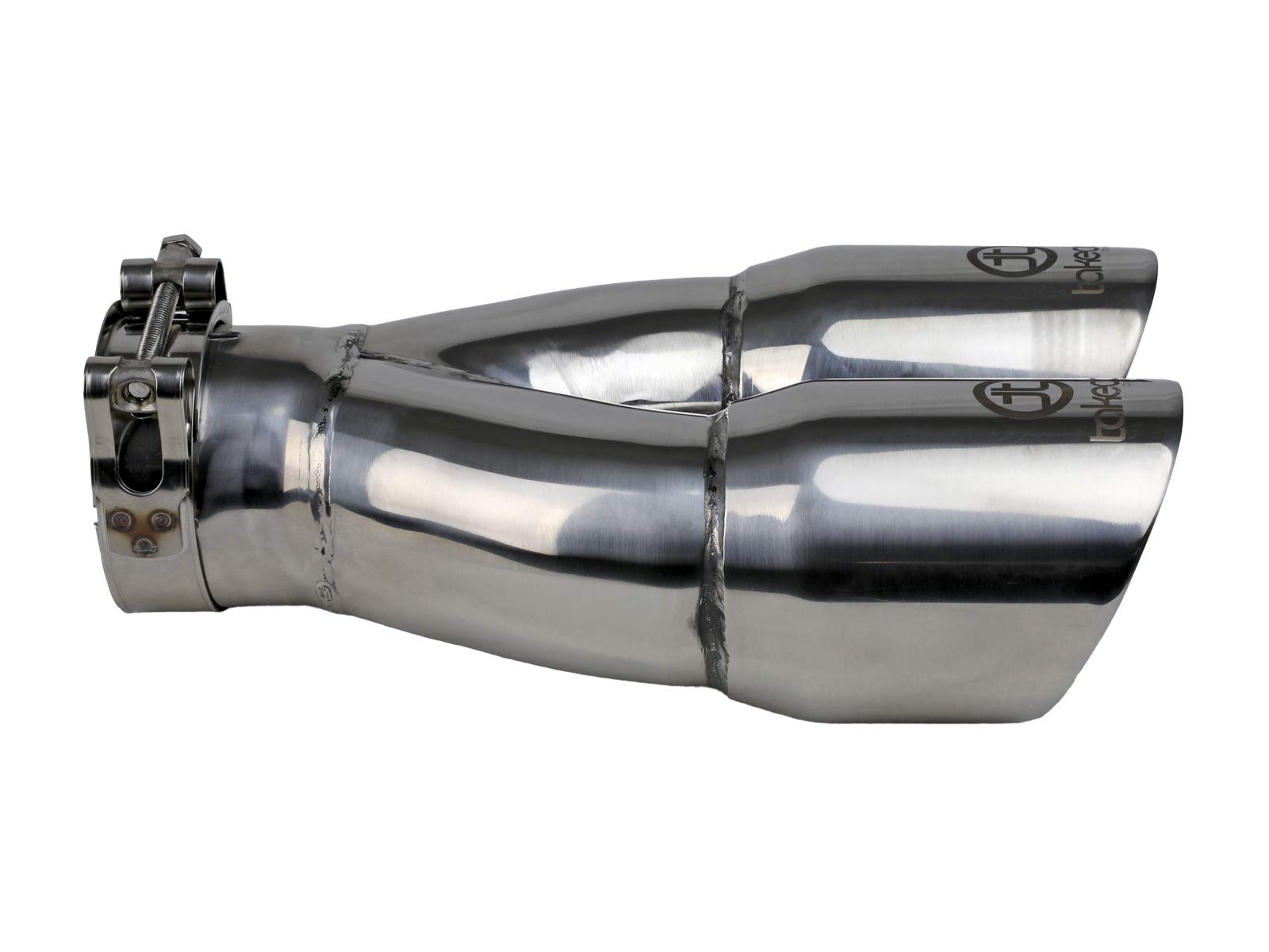 MACH Force-Xp aFe Power 49T25364-P10 Clamp-on Exhaust Tip, Polished 304 Stainless Steel