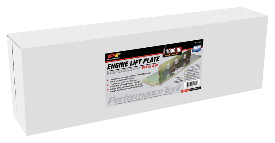 GM Gen III & IV Performance Tool W41041 Engine Lift Plate for Car and Truck Maintenance, 1/2 Ton Capacity