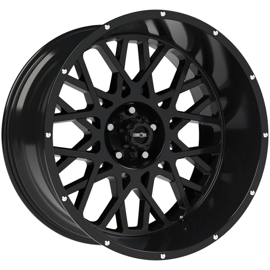 24x12 Vision Rocker 412 5x5" -51mm Gloss Black Wheel Rim 24" Inch