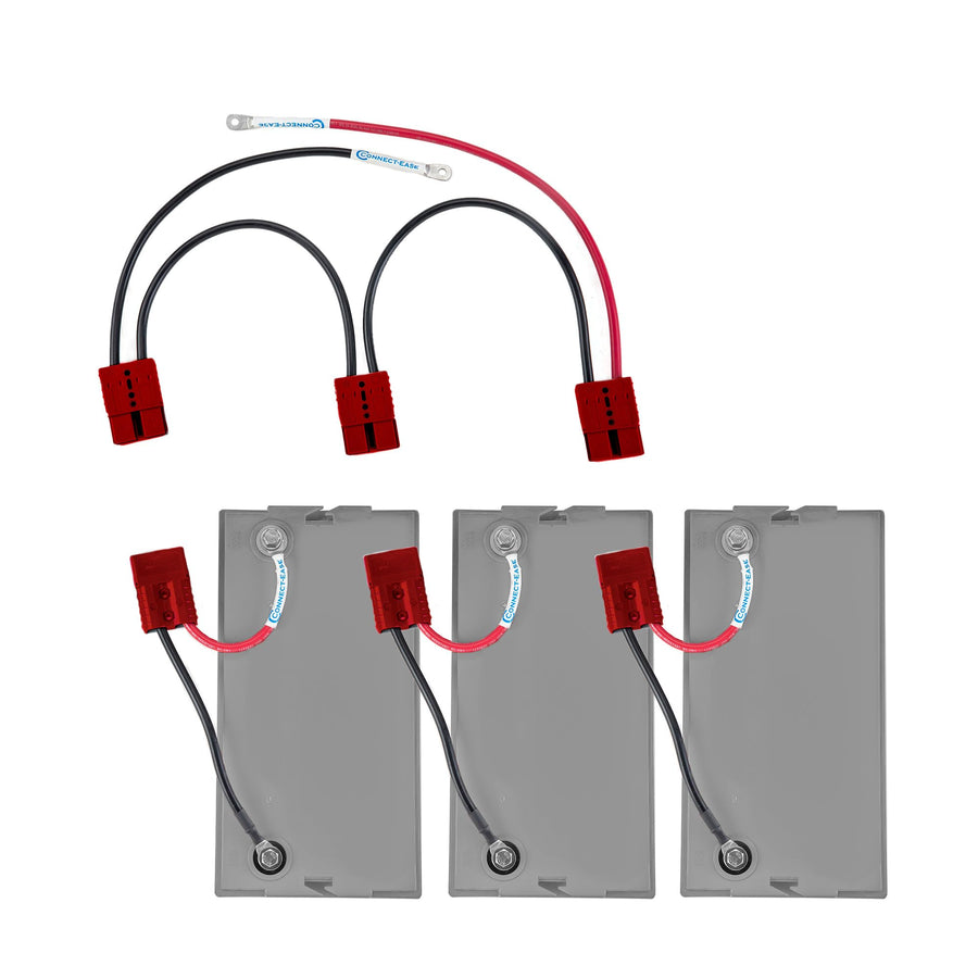 36V Connect-Ease Heavy Duty Series Connector Kit RCE36VHDK | 6-Gauge Marine-Grade Wire for High-Output Trolling Motors | Lithium Compatible | Quick Connect Wire Connectors | Batteries Not Included