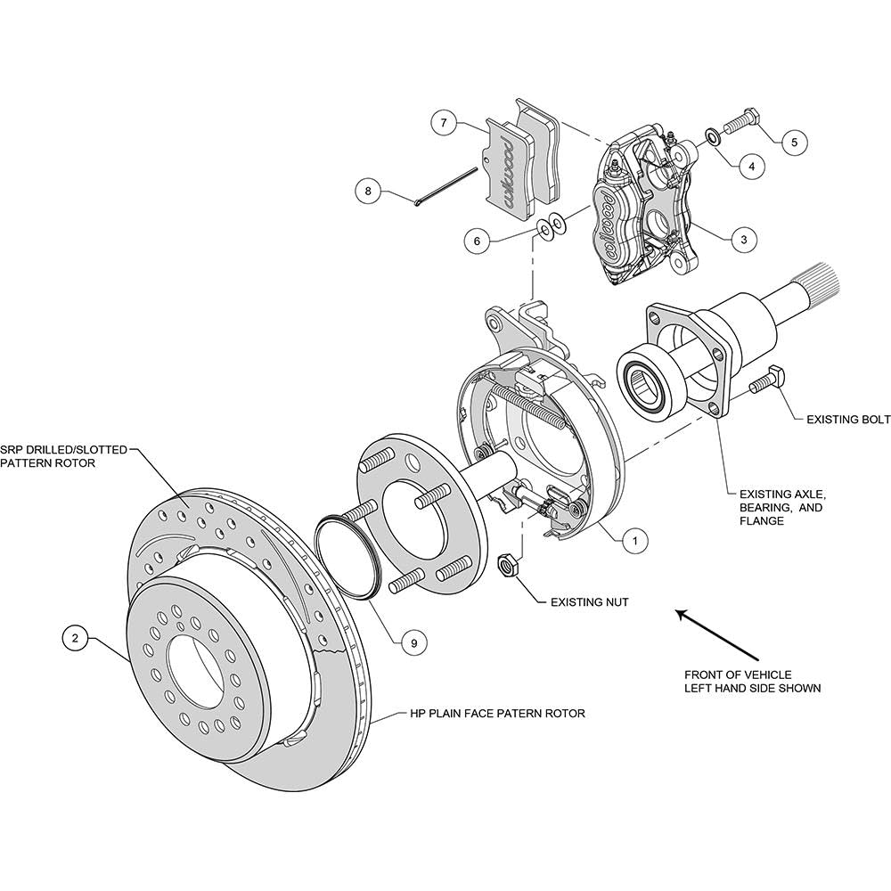P/S FDLI Park Brake Kit, Red