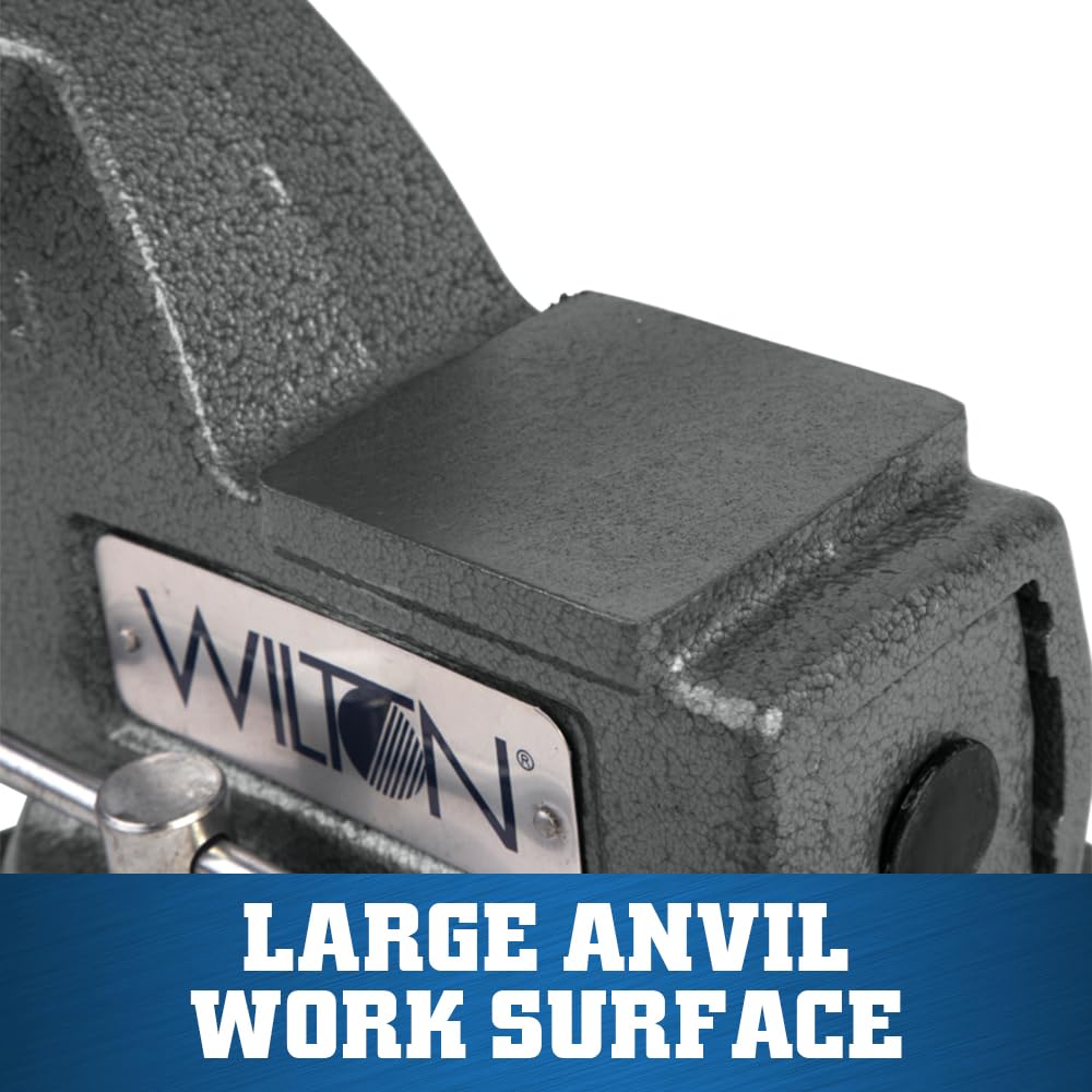 Wilton 4" Jaw Width Mechanics Bench Vise, 4-1/2" Jaw Opening, 3-7/16" Throat (Model 744)