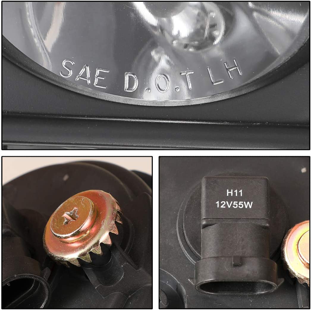 Fog Lights Winjet for [2013 2014 2015 Nissan Sentra] Driving Fog Lights + Switch + Wiring Kit - Clear