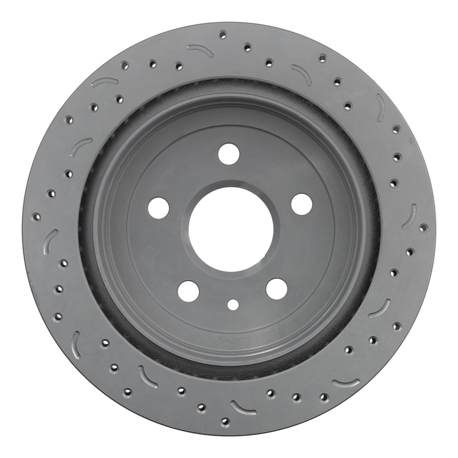 Talon Cross-Drilled and Slotted Vented Rotor, Hawk Performance Brakes, 12.4 in. Diameter, 1.89 in. Height